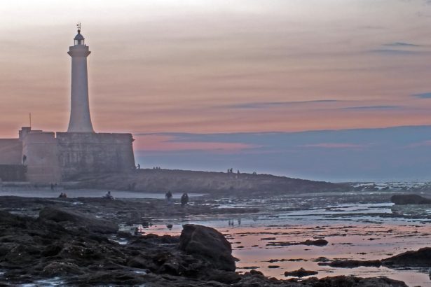 Gün batarken Rabat Sahili, Fas