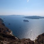 Santorini'den kaldera manzarası