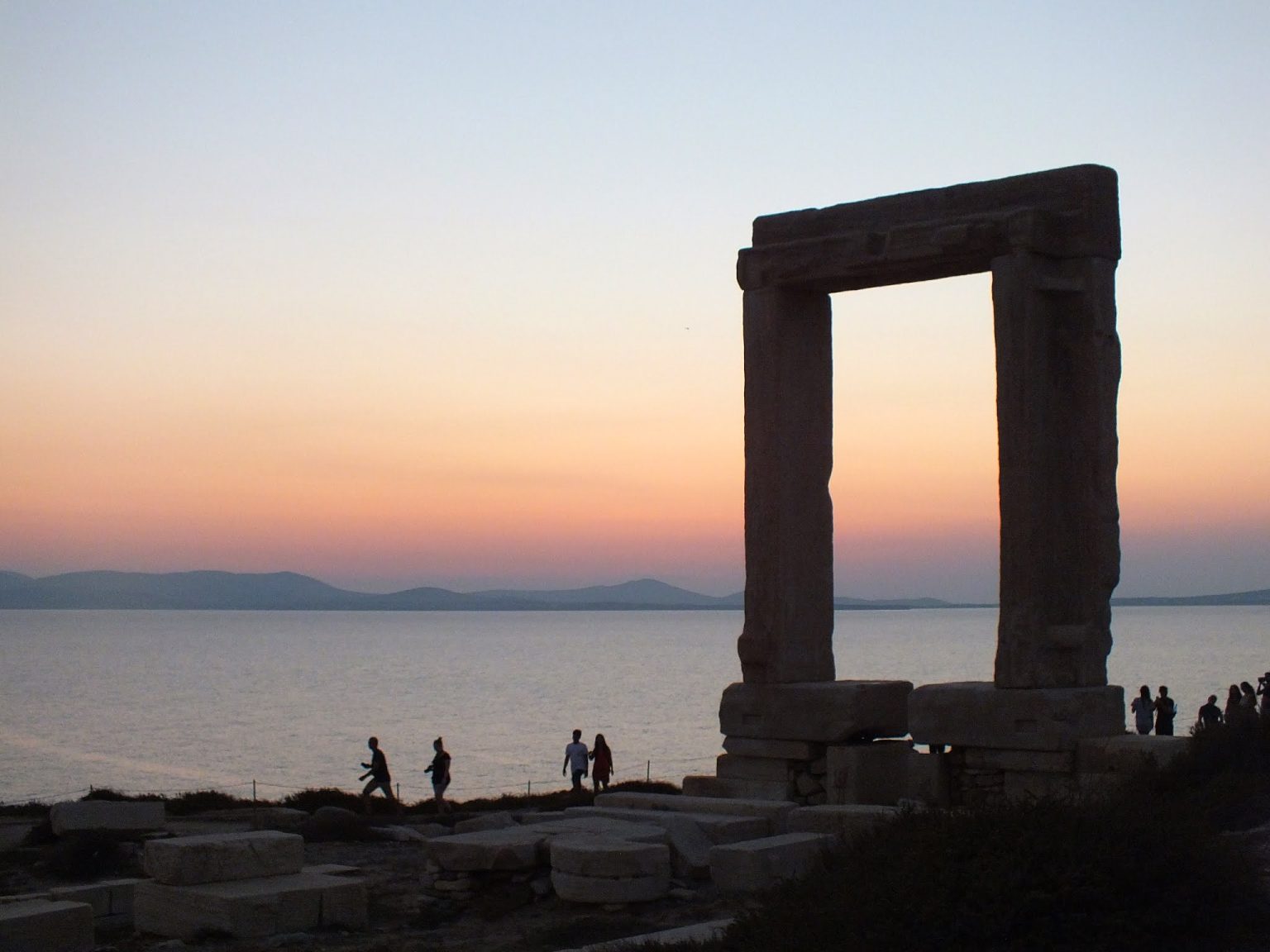 Naxos'ta gün batımı