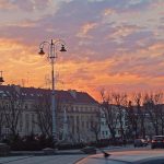 Lviv'de gün batımı