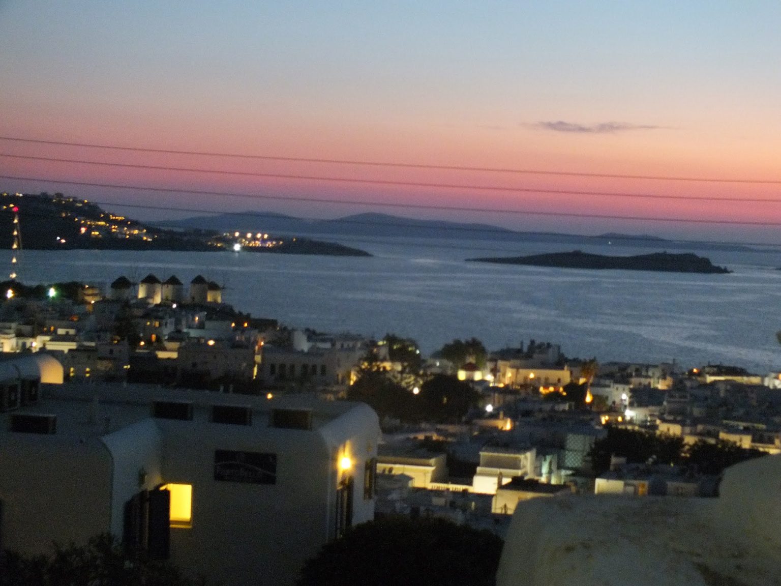 Mikonos'ta gün batımı