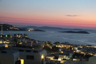 Mikonos'ta gün batımı