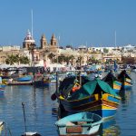 Marsaxlokk'ta yerel tekneler, Malta