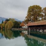 Interlaken kıyısından manzaralar, Thun, İsviçre