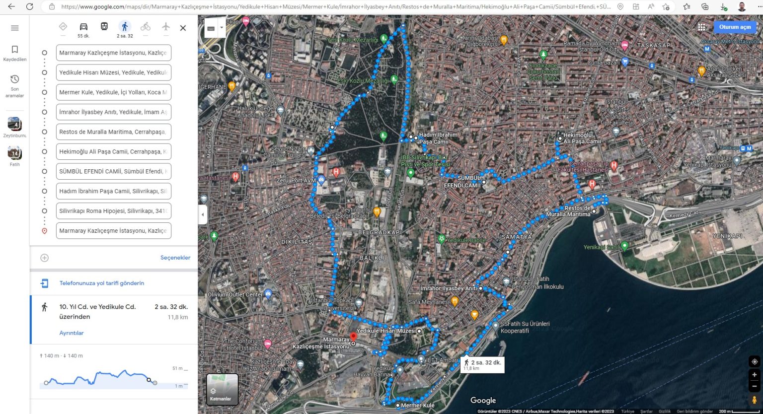 Kara surları gezisi, istanbul